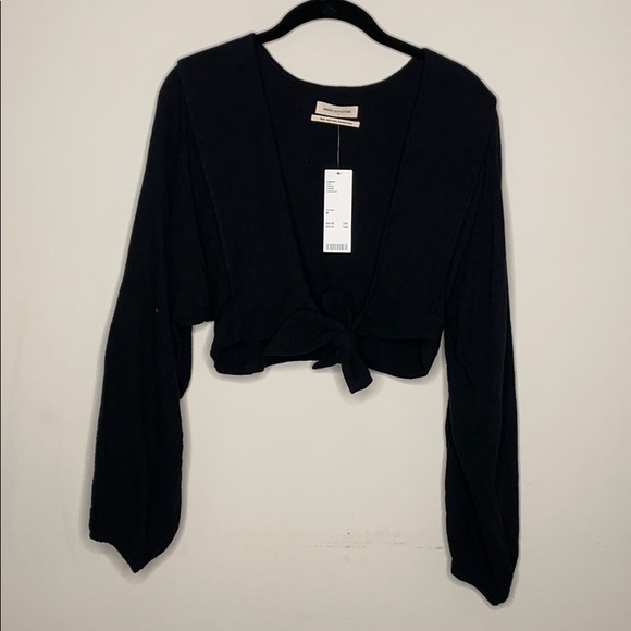 Urban outfitters Crop top tie-front blouse - Picture 1 of 9